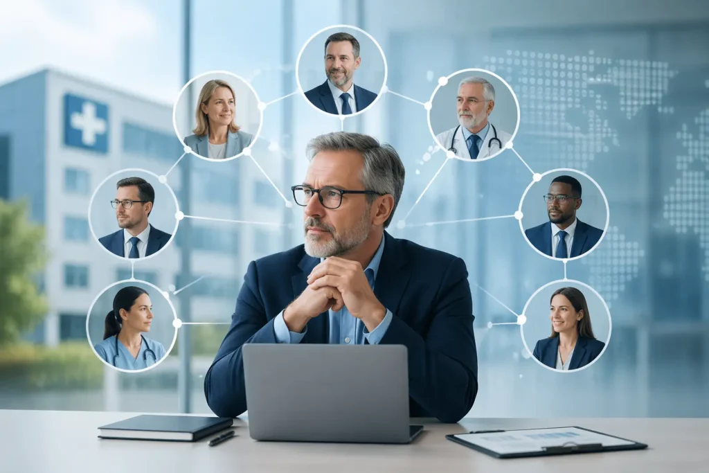 Healthcare executives email list database targeting hospital CEOs, CIOs, CFOs and healthcare decision-makers for B2B marketing and lead generation