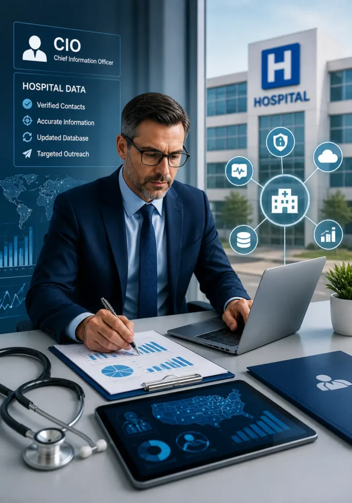 Hospital CIO Email List USA - Healthcare IT decision maker working with hospital data and technology analytics